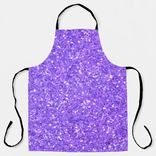 Paars mousserend glitterpatroon schort (Voorkant)
