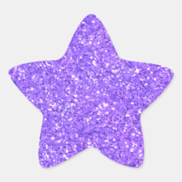 Paars mousserend glitterpatroon ster sticker