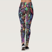Paars mozaïekontwerp leggings (Achterkant)