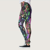 Paars mozaïekontwerp leggings (Links)