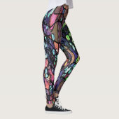Paars mozaïekontwerp leggings (Rechts)