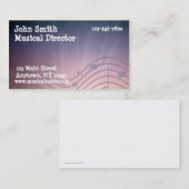 Paars Musical Notes Visitekaartje (Voorkant / Achterkant)