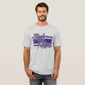 Paars N-streep op Mannen - T-shirt (Voorkant volledig)
