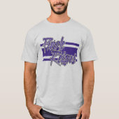 Paars N-streep op Mannen - T-shirt (Voorkant)