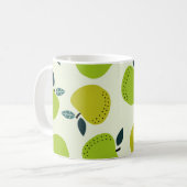 Paars naadloos patroon. Afbeelding van het fruitth Koffiemok (Voorkant links)