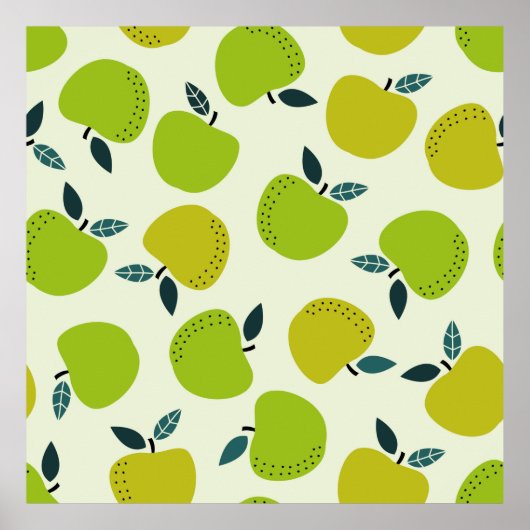 Paars naadloos patroon. Afbeelding van het fruitth Poster (Voorkant)