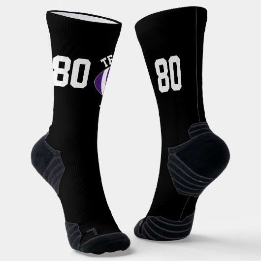 Paars Naam team Football speler team Sokken (Gebogen)