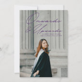 Paars naar boven en naar boven 2 Foto Afstuderen Aankondiging (Voorkant)