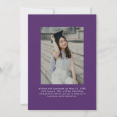 Paars naar boven en naar boven 2 Foto Afstuderen Aankondiging (Achterkant)