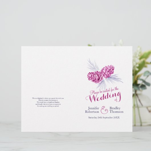 Paars najevuurbruiloftsprogramma voor de winter va (Staand voorkant)