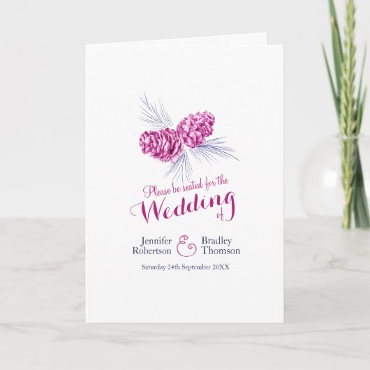 Paars najevuurbruiloftsprogramma voor de winter va programma (Voorkant)