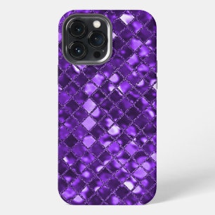Paars namaak mozaïekglas iPhone 13 pro max hoesje