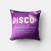Paars Neon Roze Laatste Disco Hen Party Kussen (Voorkant)