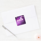 Paars Neon Roze Laatste Disco Meidenavakantie Vierkante Sticker (Envelop)