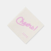 Paars Neon Trouwfeest Persoonlijk Servet (Hoek)