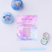 paars neonvochtig ontwerp flyer (Enkel)