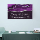 Paars & Nep Zilver Glitter Agate Sweet 16 Spandoek (Beurs)