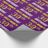 Paars, Nepgoud, "30e VERJAARDAG" Cadeaupapier (Hoek)