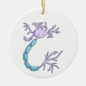 Paars Neuron Celbiologie Kerstmis  Keramisch Ornament (Voorkant)