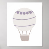 Paars neutraal heteluchtballon zurserig Poster (Voorkant)