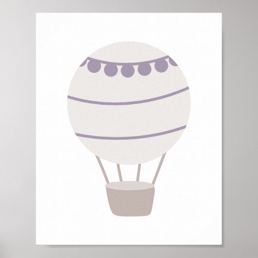 Paars neutraal heteluchtballon zurserig Poster (Voorkant)
