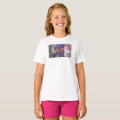  Paars Ninja-ontwerp T-shirt (Voorkant volledig)