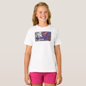 Paars Ninja-ontwerp T-shirt (Voorkant volledig)