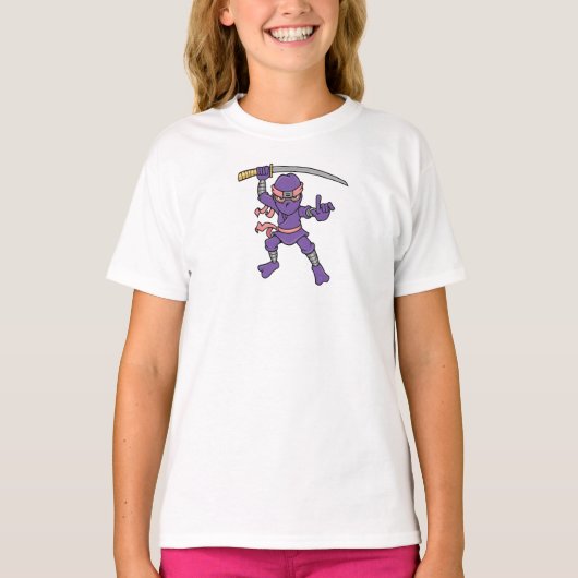  Paars Ninja T-shirt (Voorkant)