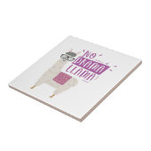 Paars No Drama Llama Tegeltje (Zijkant)