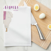 Paars No Drama Llama Theedoek (Quarter Fold)