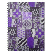 Paars Notitieboek patchwork (Voorkant)