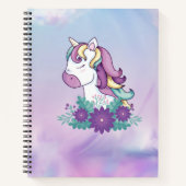 Paars Notitieboek Unicorn (Voorkant)