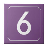 Paars nummer of briefbord tegeltje (Voorkant)