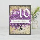 Paars nummer van de ridderboom kaart (Staand voorkant)