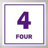 Paars nummer vier Poster (Voorkant)