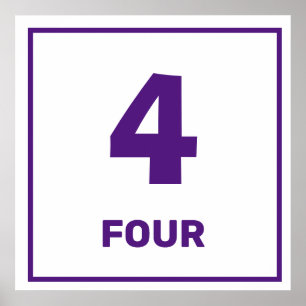 Paars nummer vier Poster