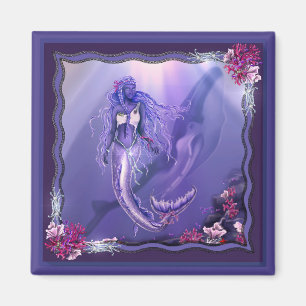 Paars Ocean Mermaid Magnet