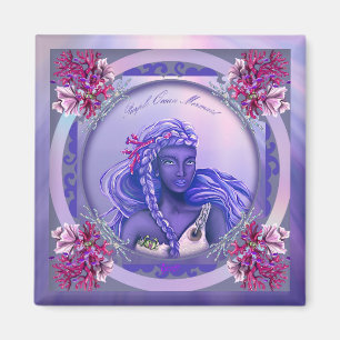 Paars Ocean Mermaid Magnet
