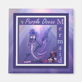 Paars Ocean Mermaid Magnet