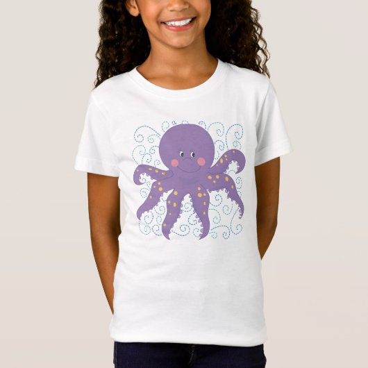 Paars Octopus Tshirt (Voorkant)