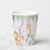 Paars oerwoud baby shower papieren bekers (Rechts)