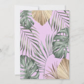 Paars Oerwoud Vlees Baby shower Kaart (Achterkant)