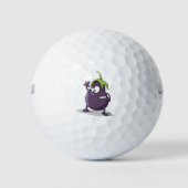 Paars ogen van eierplanten golfballen (Voorkant)