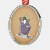 Paars ogen van eierplanten metalen ornament (Links)