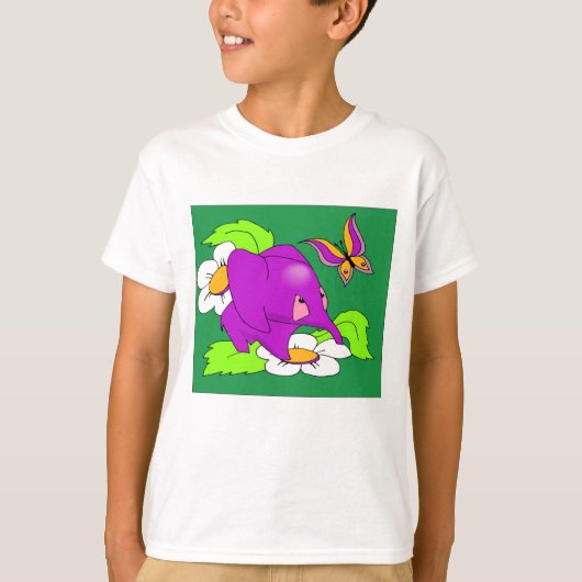 Paars olifant T-shirt (Voorkant)