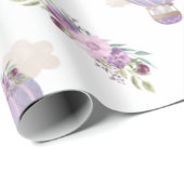 Paars olifantencadeaupapier, baby shower w cadeaupapier (Rol Hoek)