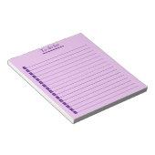 Paars om lijst te doen notitieblok (Schuin)