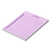 Paars om lijst te doen notitieblok (Linkerzijde)