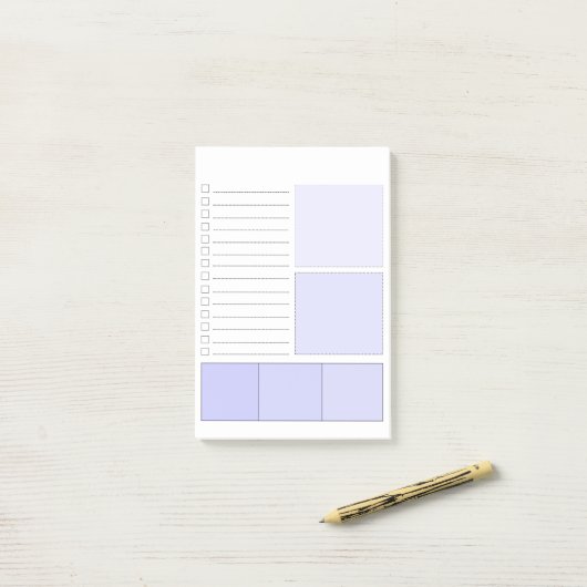 Paars om lijst te maken Post-it® notes (Op bureau)