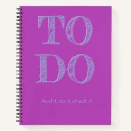 Paars om Notitieboek aan te bieden